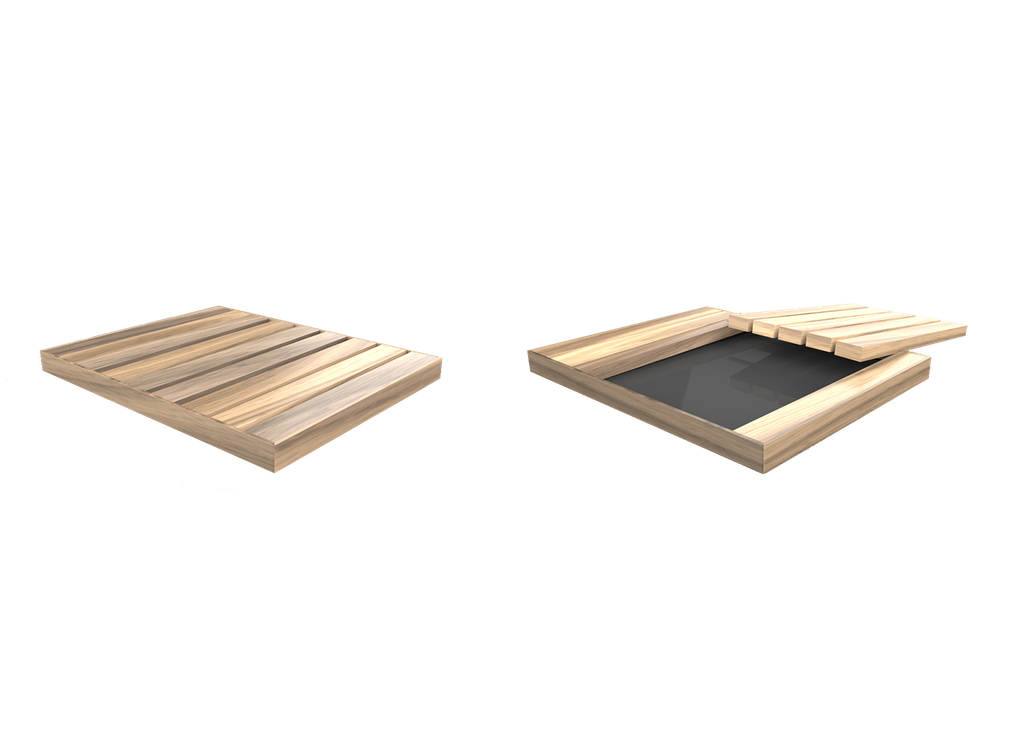 Okoume houten douchebak - Top
