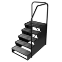 Escalier de spa avec cinq marches - gris foncé