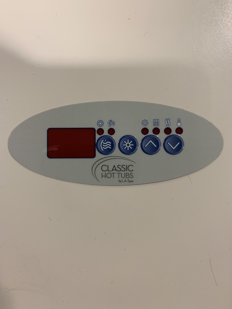 Sticker voor bedieningspaneel In.K209, 2 pompen, ovaal