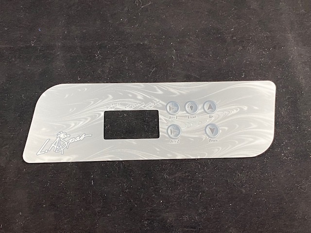 Sticker - L.A. Spas - Gecko TSC-44, 5 knoppen, 2 pompen, geen Air