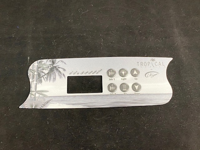 Sticker, L.A. Spas Tropical, S-Vorm, 6 Knoppen, Air, Tsc-44