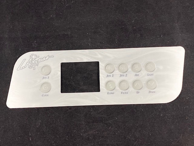 Autocollant, L.A. Spas, Gecko TSC-44, 10 boutons, 3 pompes, avec Air