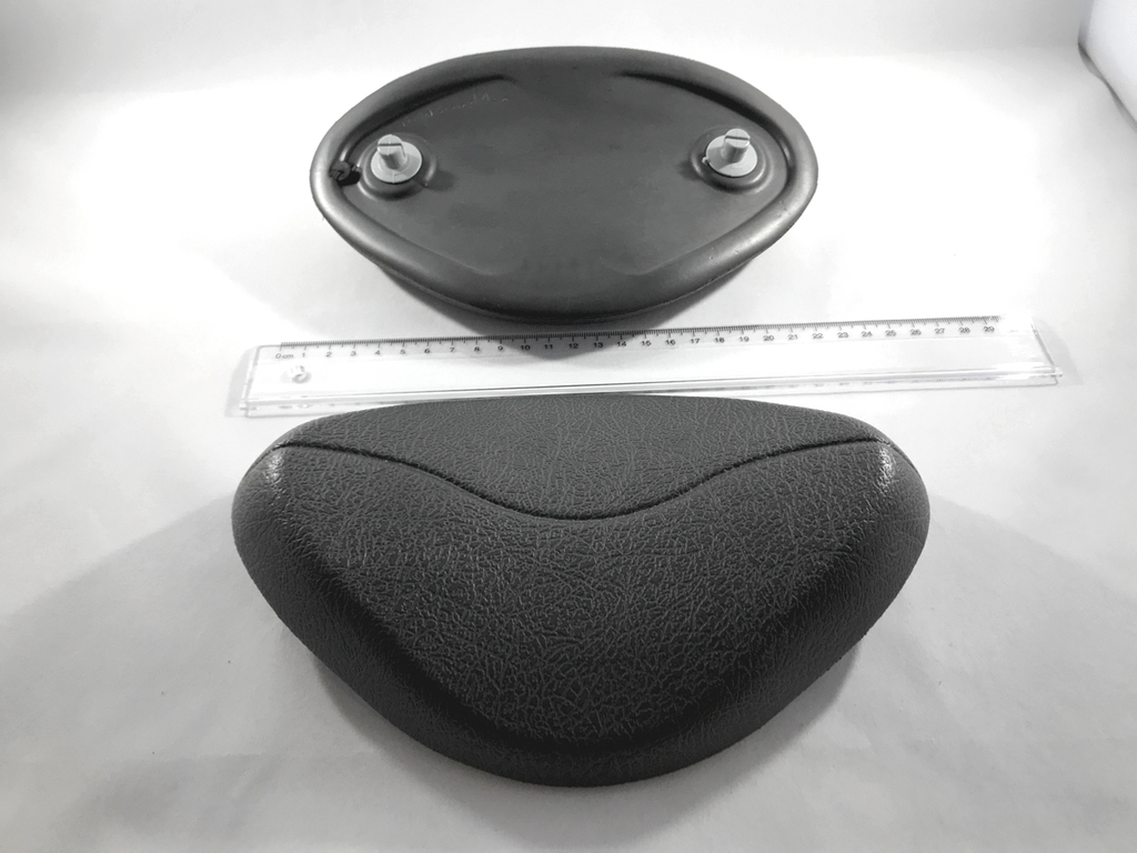 Pr-Pillow, Oval Warped Charcoal
