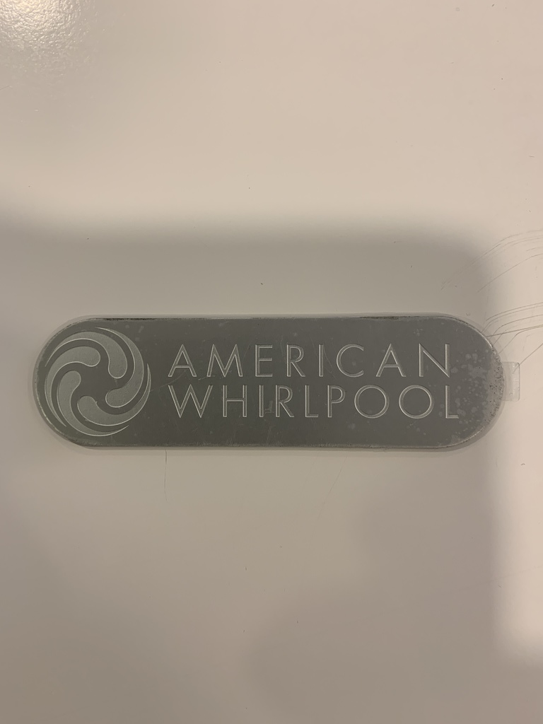 Badge, Aw Oval, Skimmer Lid, Brushed Inox