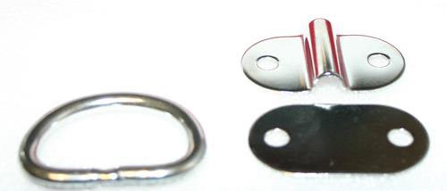 Hook, D-Ring 0.25 In. Dia. 316Ss Folding Eyepad
