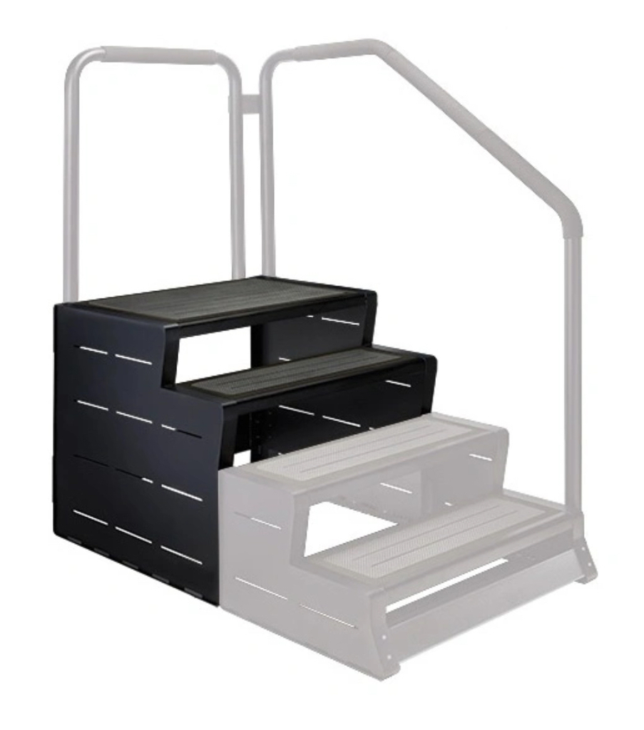 Component with third and fourth step of steps for spa - black