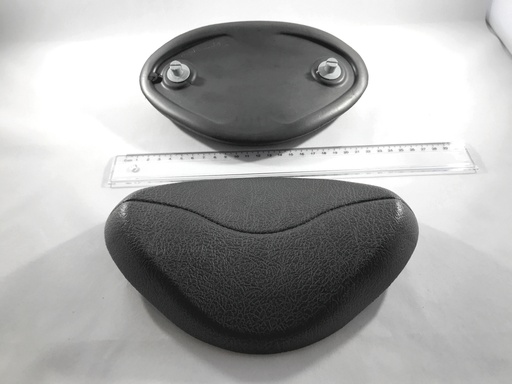[X540762] Pr-Pillow, Oval Warped Charcoal