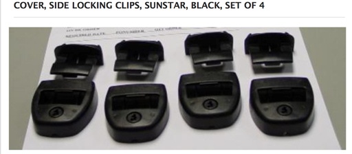 [103395] Cover Side Locking Clips, Black, Set Of 4