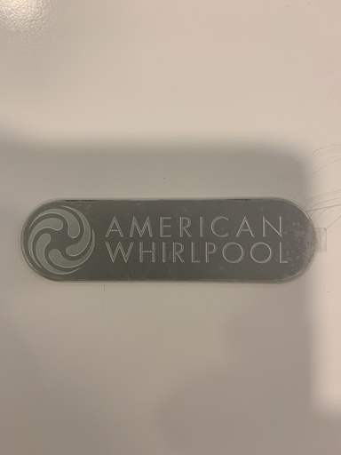 [110364] Badge, Aw Oval, Skimmer Lid, Brushed Inox