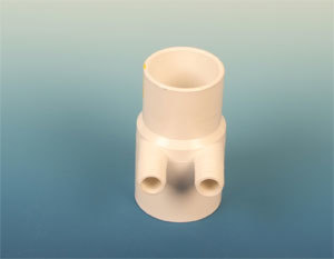 [PTPL-37720] 2"Mof X 2" Insteek X3/8" Slangpilaar Pvc Verdeelstuk