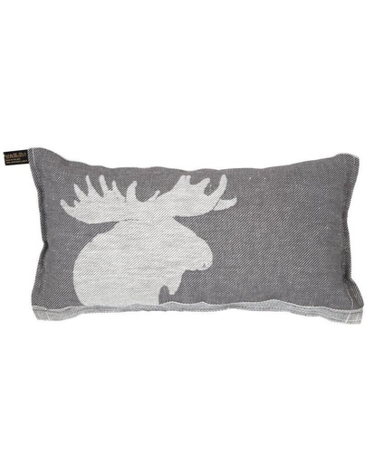 [3041] Kaiku Sauna Pillow 22 X 40 Cm White / Dark Grey