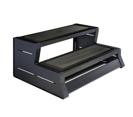 [MODSTEP-2-BLK] Stairs for spa with two steps - black