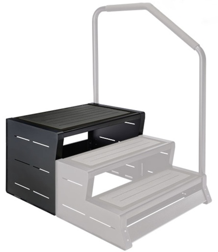 [MODSTEP-3-BLK] Composant avec troisième marche d'escalier pour spa - noir