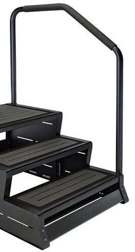 [MODSTEP-SR-3] Zijdelingse rail voor spa trap met drie treden - zwart